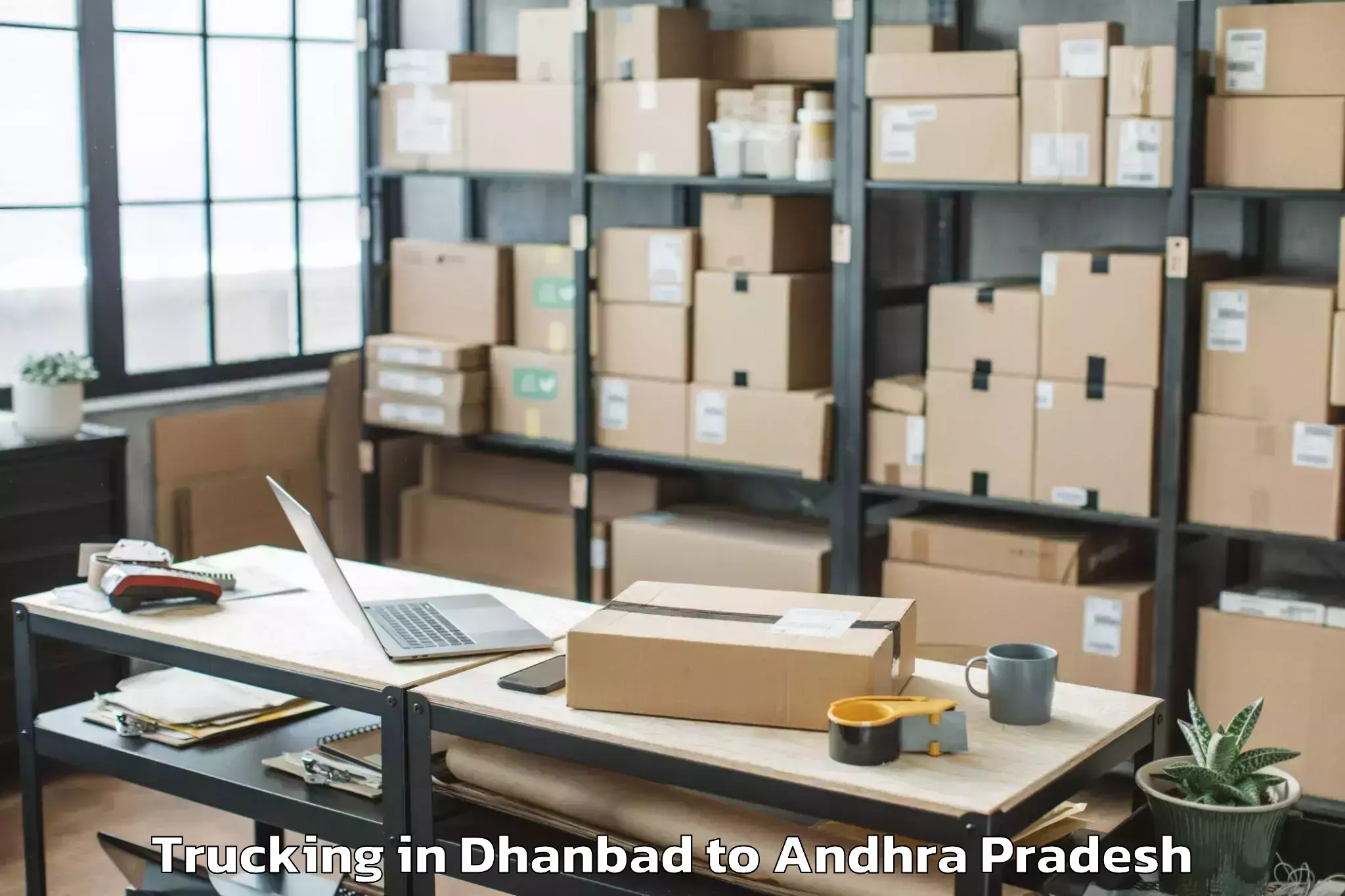 Easy Dhanbad to Atchempet Trucking Booking